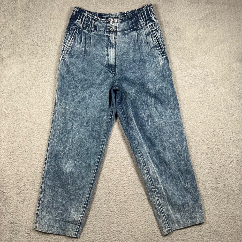Vtg Crazy Horse Liz Claiborne Mom Jeans Size 8 Pleated High‎ Waist Acid Wash 90s